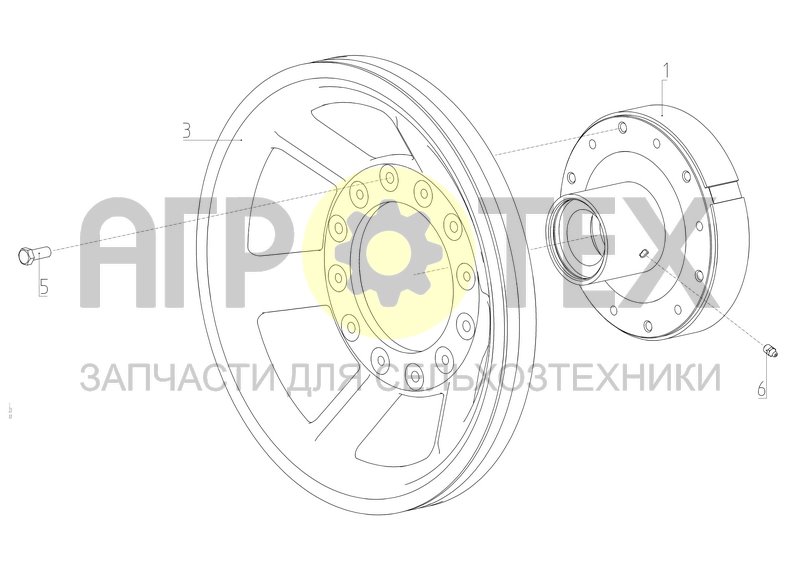 Шкив (181.21.15.720) (№1 на схеме)